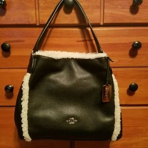 Authentic Coach Black Sherpa Handbag