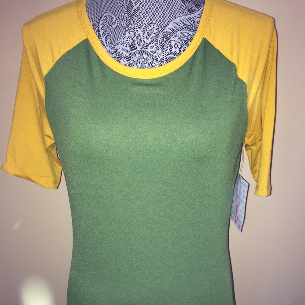 Lularoe small green yellow juliA dress NWT