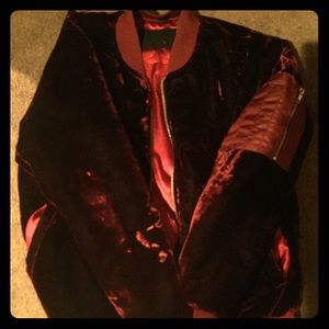 Reeves collection burgundy velvet  jacket