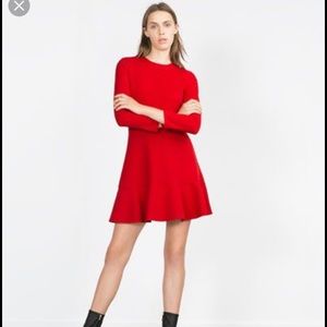 ZARA Woman Red Dress