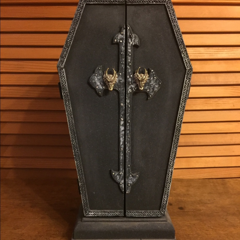 Black coffin jewelry box