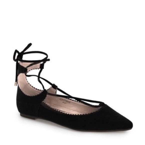 Topshop Shoes - Topshop Finest Shillie Lace-Up Pointy Toe Flat