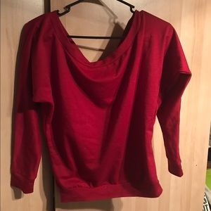 Dark red Off shoulder sweater