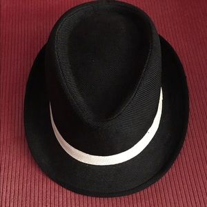 Black and white fedora