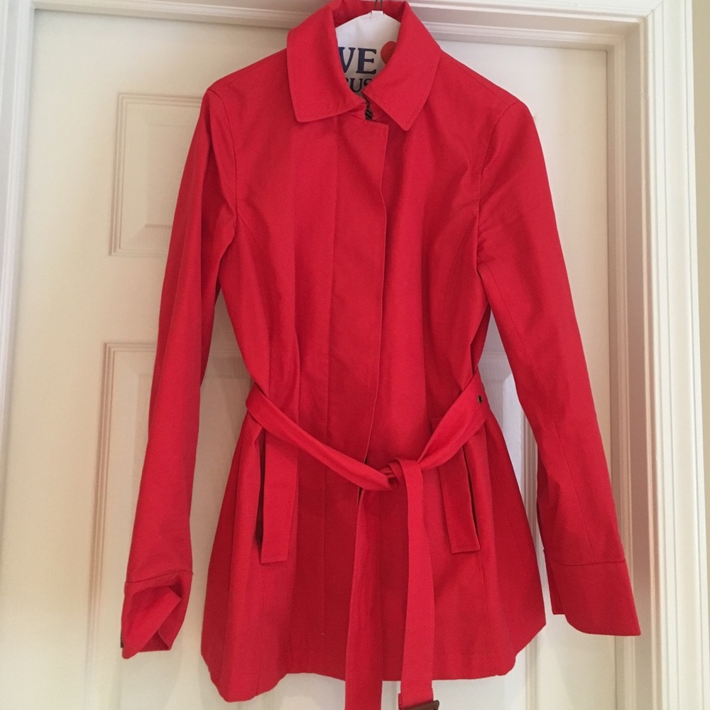 Red Trench Coat | Banana Republic | Small