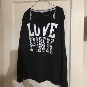 Victoria secret v neck hoodie