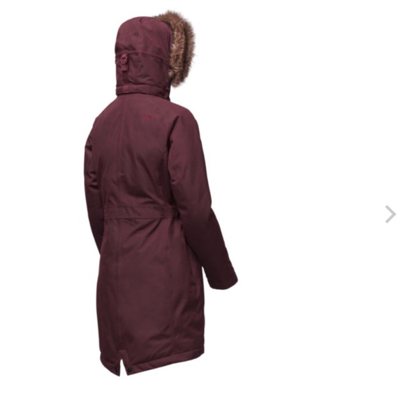 north face arctic parka red
