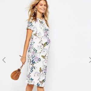 ASOS maternity white floral dress