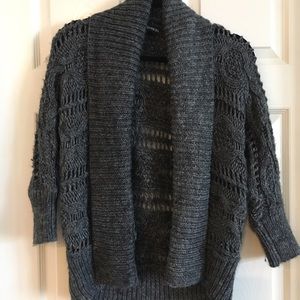 Express Charcoal Grey Wool Blend Cardigan