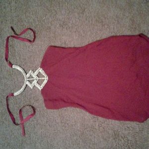 Short dress maroon a'gaci