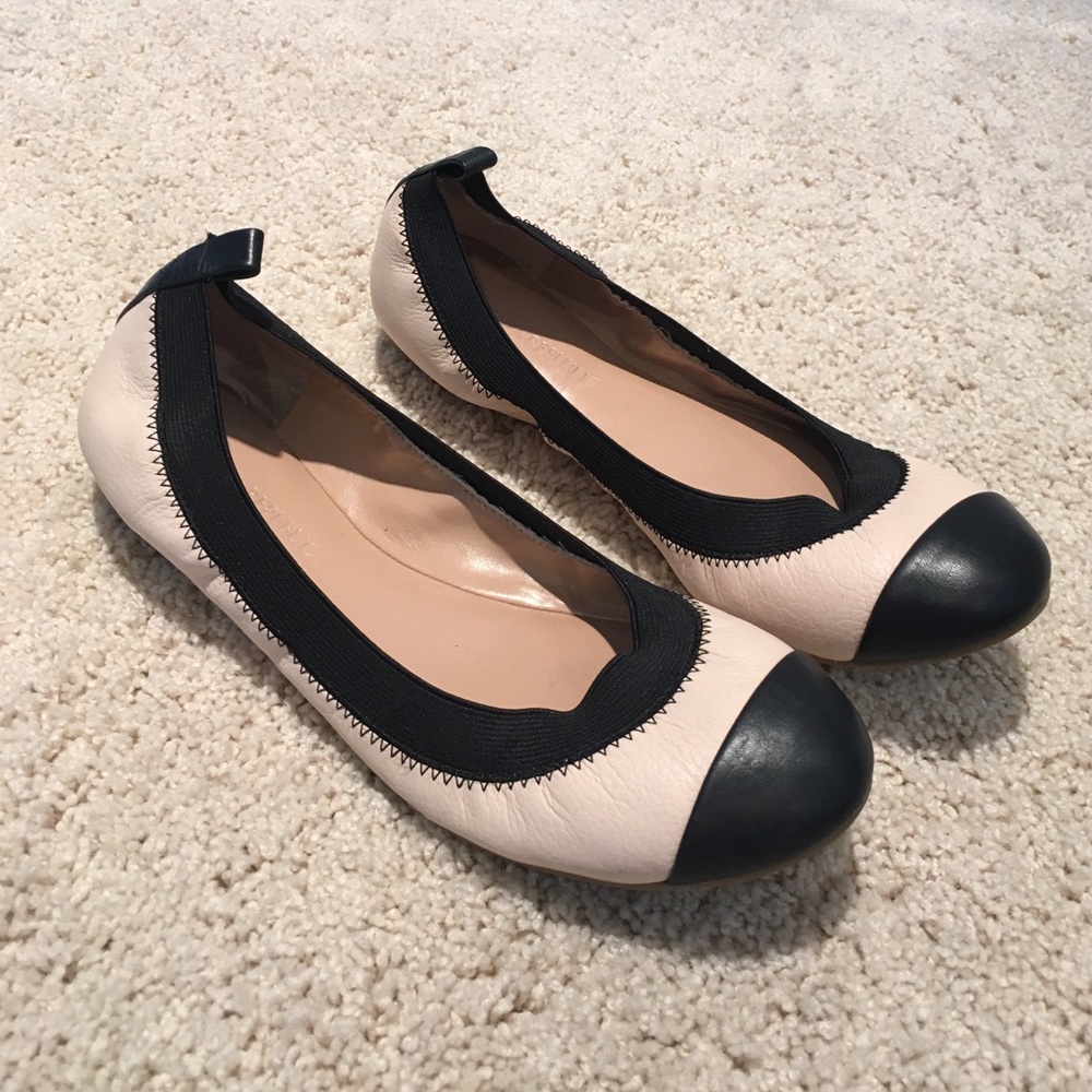 Black & Cream Banana Republic ballerina flats