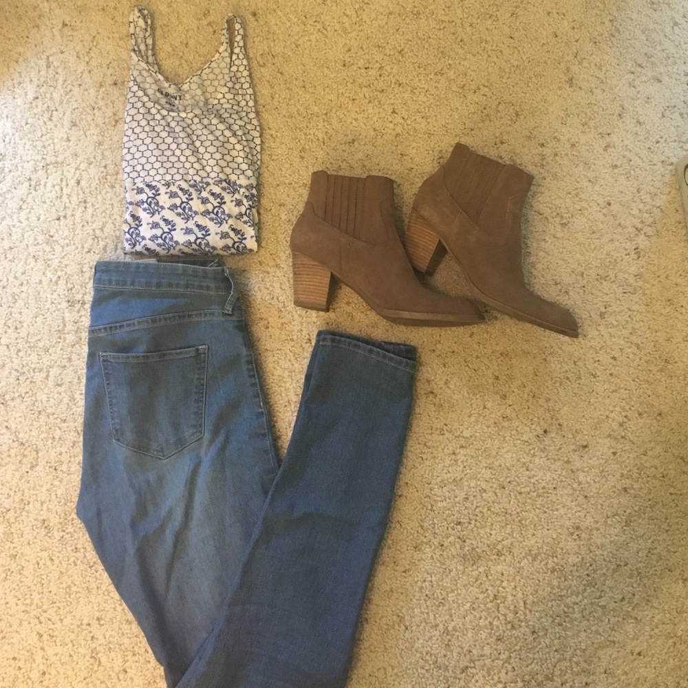 H&M Skinny regular waist ankle jeans