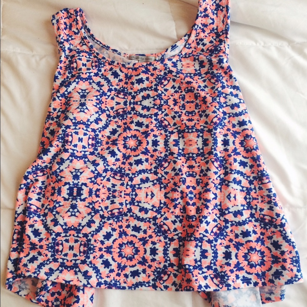 neon tulip back tank top