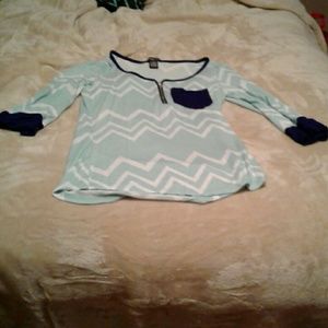 Chevron mint-Green Top