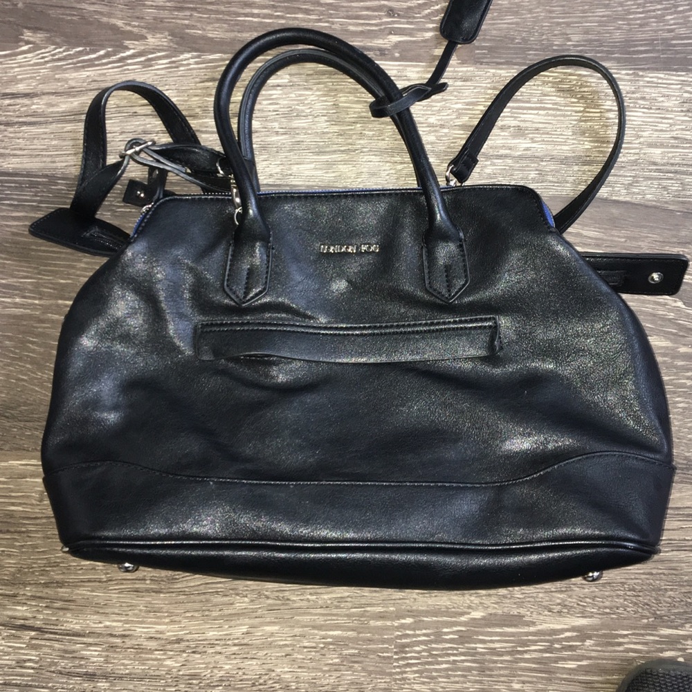 London frog black leather purse