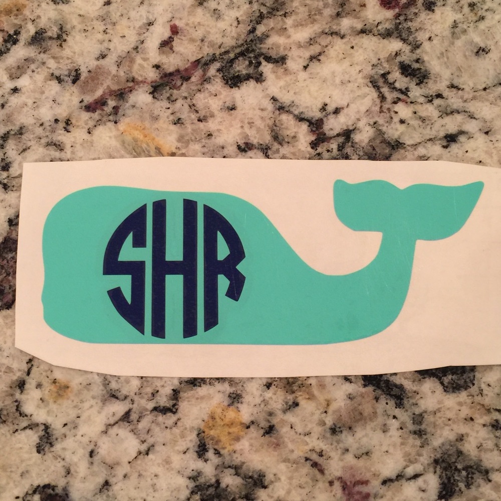 Vineyard Vines Whale Monogram Decal