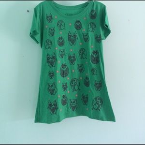 Green owl Tshirt