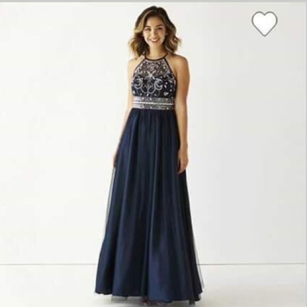 Navy Blue Prom Dress