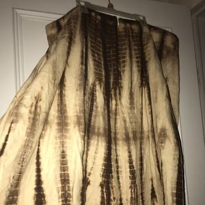 Tie die chocolate colored skirt