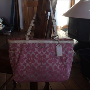 Pink coach purse