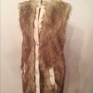 Faux Fur and Leather Vest