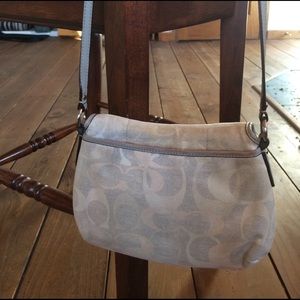 Coach pink & gray crossbody