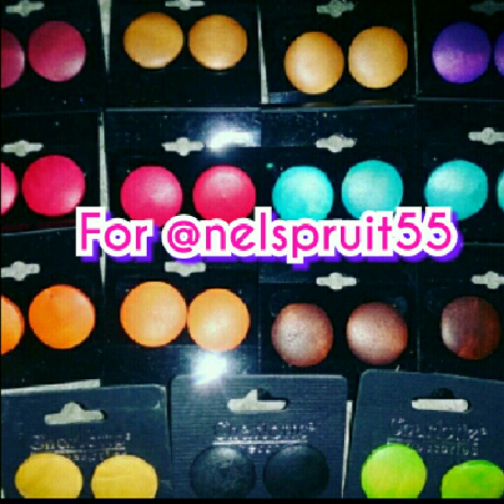 Wood Button Earrings