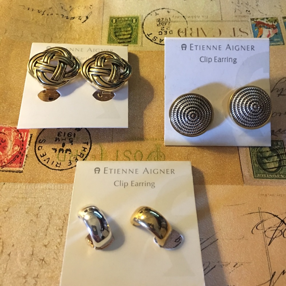 Etienne Aigner clip earrings lot ( lot 2)