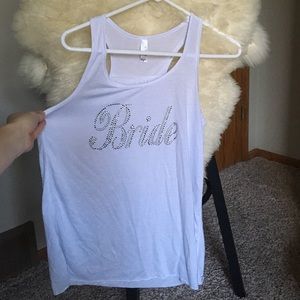 "Bride" tank top.