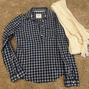 Abercrombie pop over shirt medium