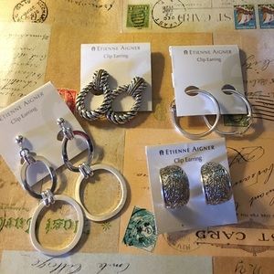 Etienne Aigner clip earrings lot ( lot4)