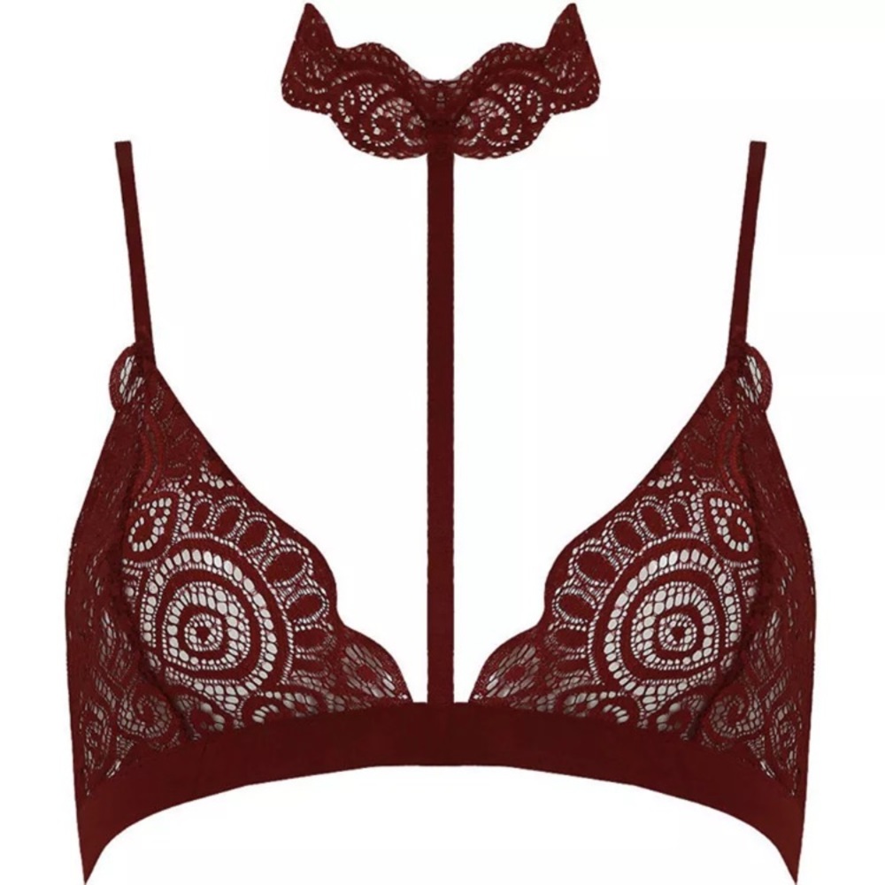 Medium - WINE CHOKER BRALETTE - Picture 3 of 3