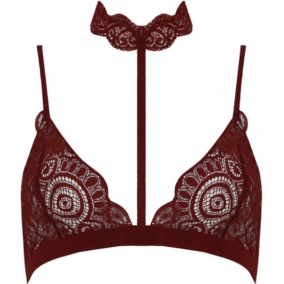 Medium - WINE CHOKER BRALETTE - Picture 3 of 3