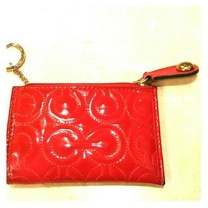 Coach Leather Embossed Coin Purse