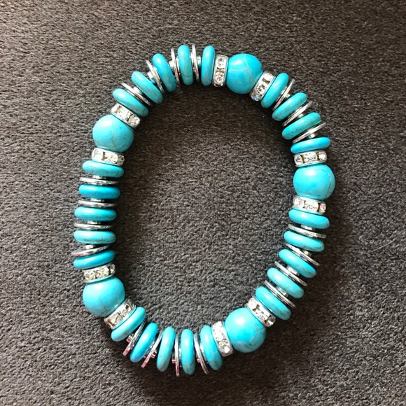 Turquoise Crystal Bracelet - Picture 1 of 2