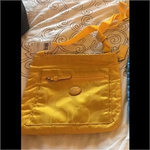 Coach Yellow Cross Body Bag