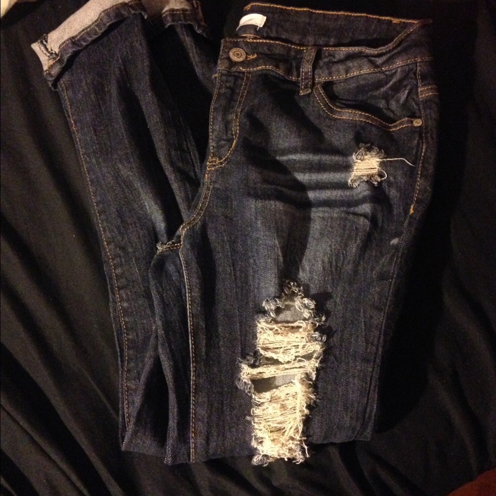 Blue Asphalt Boyfriend Jeans