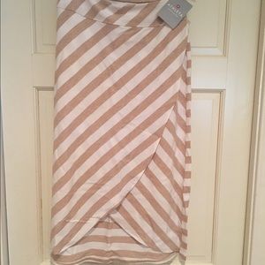 Athleta cotton striped skirt