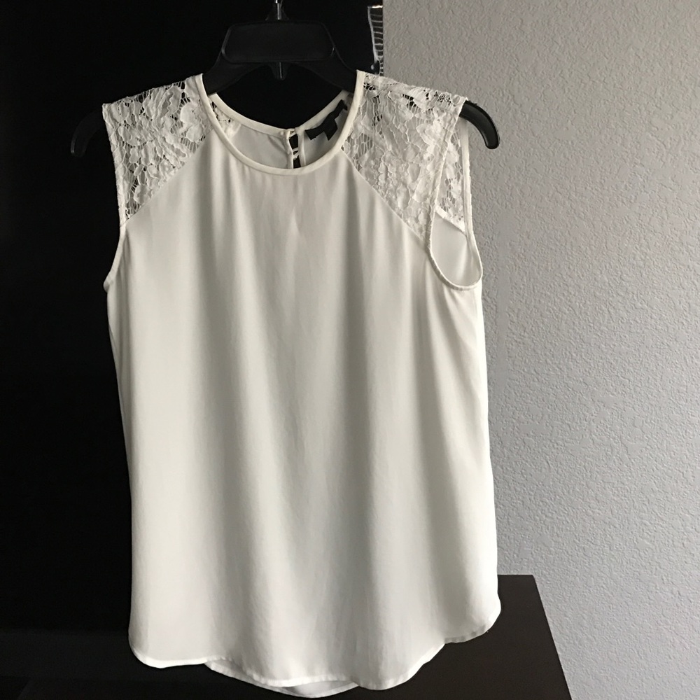 J.Crew lace sleeveless top white