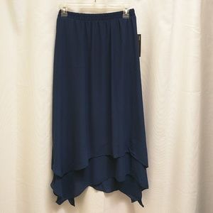 AGB long asymmetrical hem skirt