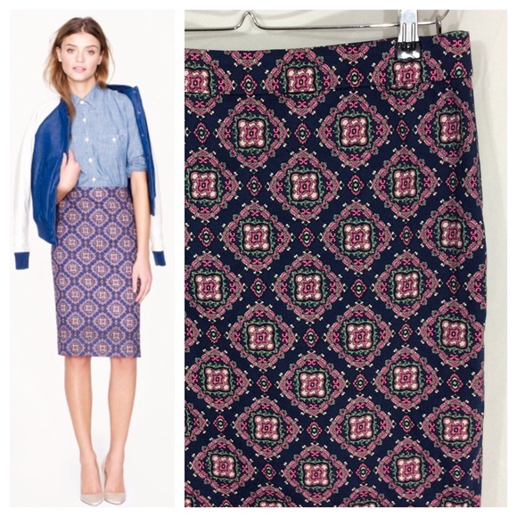 J. Crew Dresses & Skirts - J. Crew No. 2 Pencil Skirt in Medallion Paisley