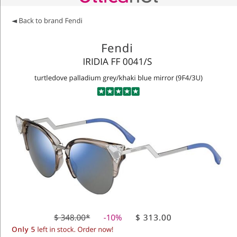 New Fendi sunnies. Never worn - perfect condition
