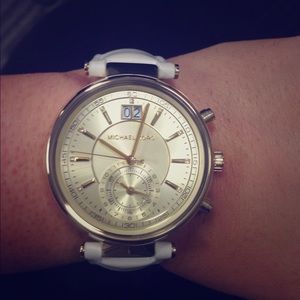 White and gold Michael Kors Watch