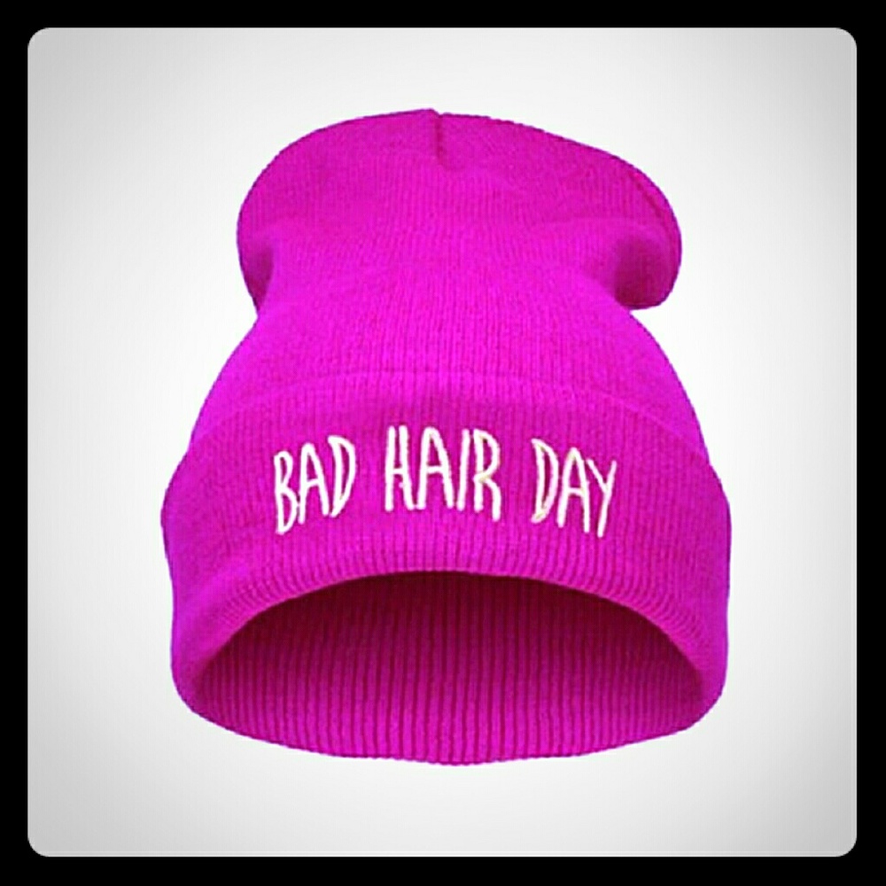 Bad hair day beanie hat