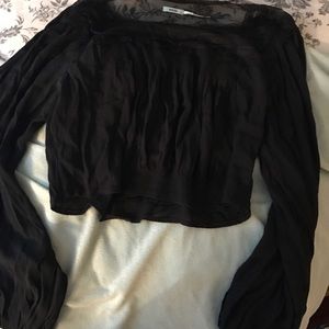 Urban outfitters lace/sheer crop top
