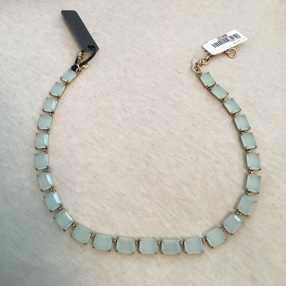 SOLD NWT J Crew Aqua Jewel Necklace - Picture 2 of 3