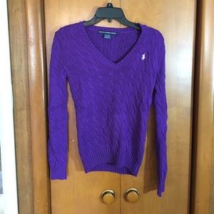 Ralph Lauren VNeck Purple Sweater