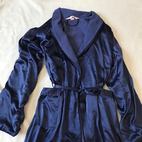 Victoria's Secret Other - Victoria's Secret Long Satin and Fleece Robe
