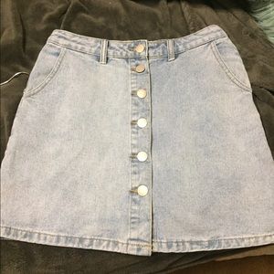 Denim mini skirt