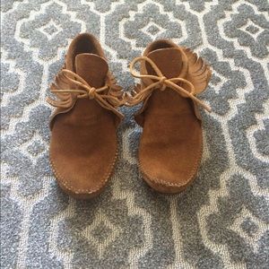 Minnetonka lace-up bootie